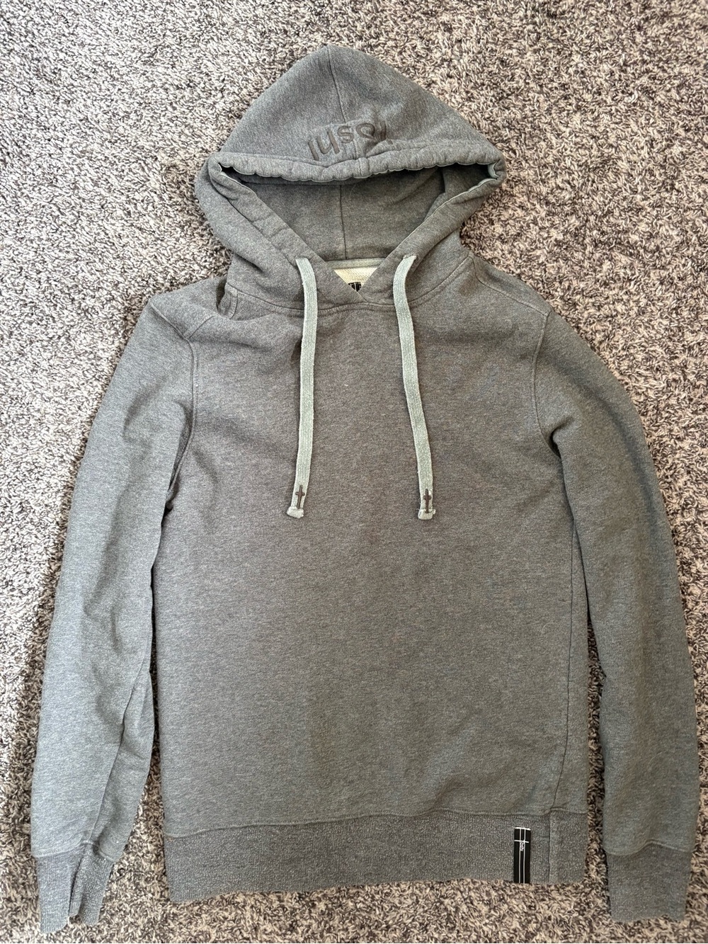 Men's Gray Hooded Pullover Sweatshirt with Hoodie Logo